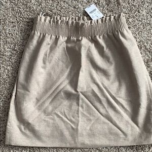 NWT jcrew sz 0. Linen Shimmer paper bag skirt